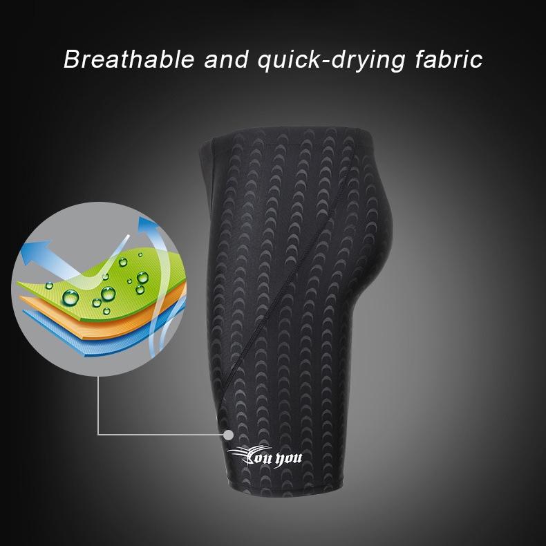 Youyou Quần Bơi Chuyên Nghiệp Thoáng Khí Mau Khô Thiết Kế Giả Da Cá Mập Cỡ Vừa Và Vừa Cho Nam