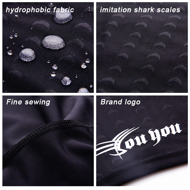 Youyou Quần Bơi Chuyên Nghiệp Thoáng Khí Mau Khô Thiết Kế Giả Da Cá Mập Cỡ Vừa Và Vừa Cho Nam