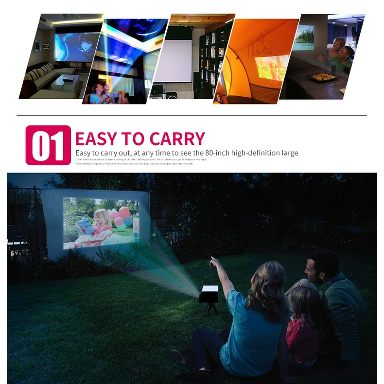 Máy ChiếU mini 1080p 600 lumens hdmi yg300 led