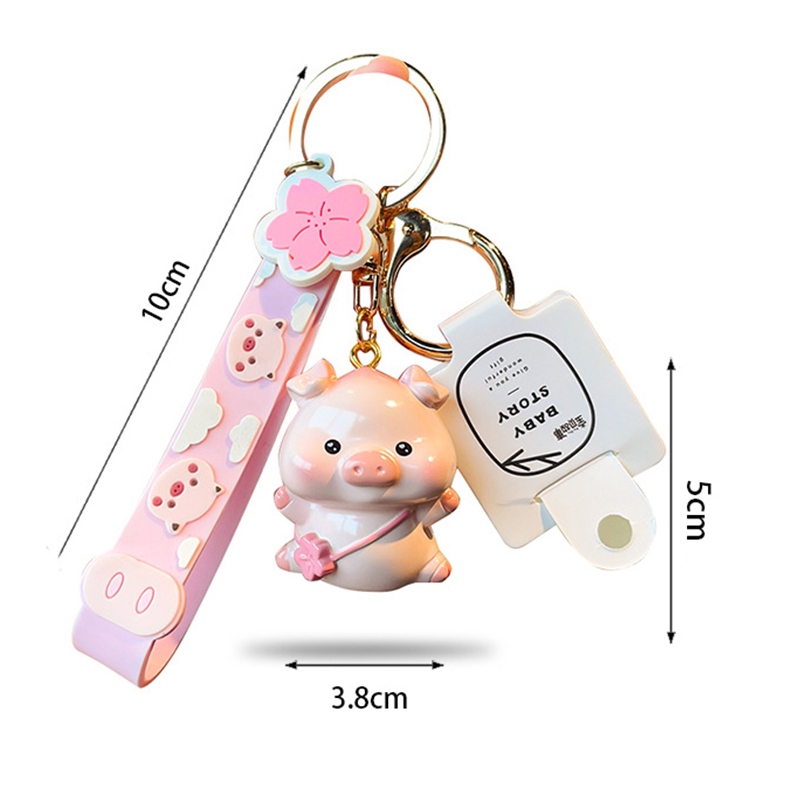 Hoạt Hình Móc Khóa Hình Chú Heo Đáng Yêu