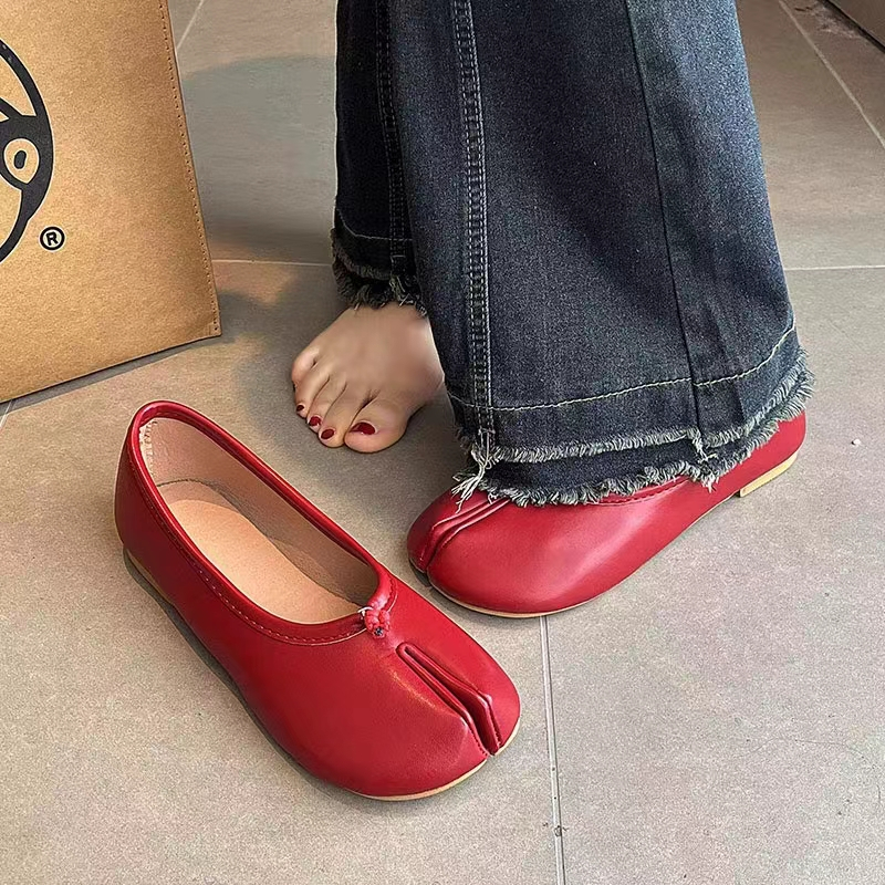 Giày Lười Da Đế Mềm Phẳng Hở Ngón Thời Trang Mùa Hè 2023