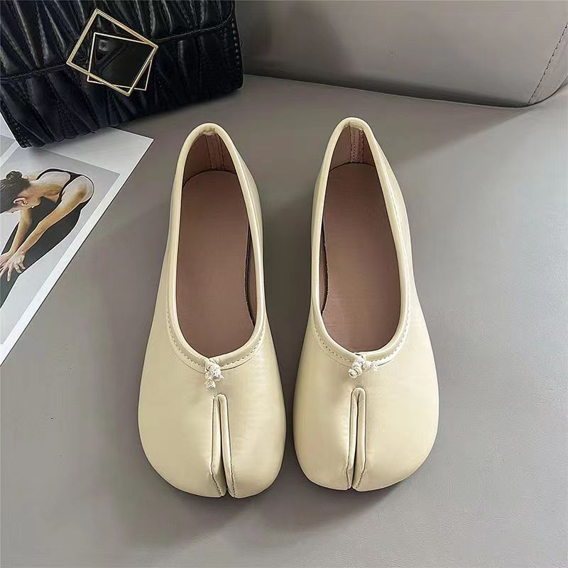 Giày Lười Da Đế Mềm Phẳng Hở Ngón Thời Trang Mùa Hè 2023