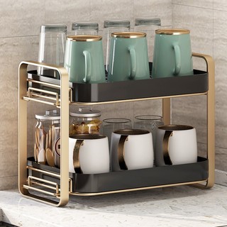 Kệ úp chén cốc, khay úp chén, kệ gia vị 2~3 tầng đa năng cao cấp có khay thoát nước, phong cách sang trọng bubblu23.vn