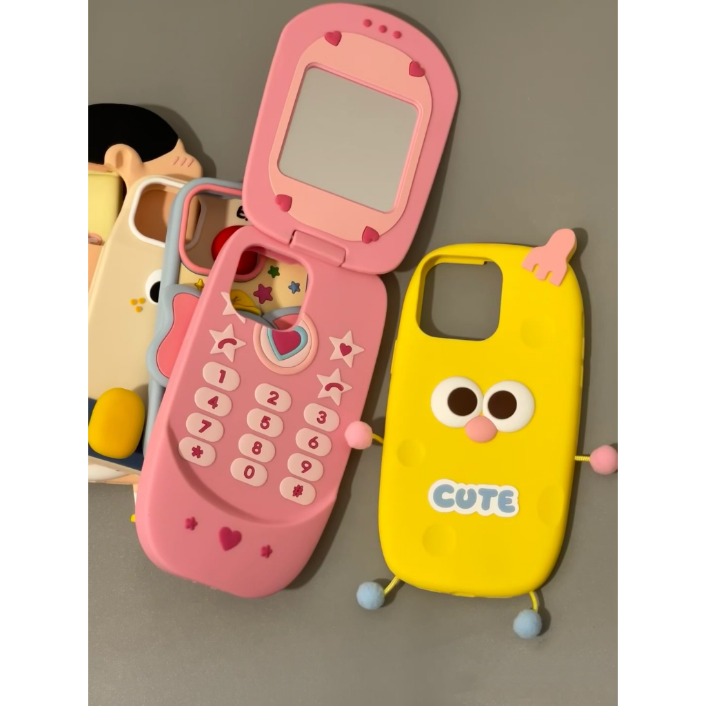 Silicone Ốp Điện Thoại Silicon Nắp Gập Tráng Gương Sang Trọng Cho Iphone 15 Iphone 14 phone case 13p