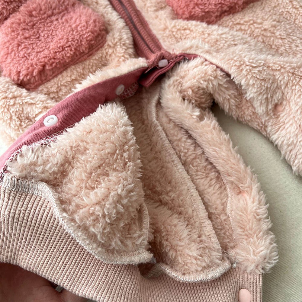 Áo Liền Quần Có Nón Bằng Vải Nỉ Dày Giữ Ấm Mùa Đông In Họa Tiết Giáng Sinh Dành Cho Trẻ Sơ Sinh