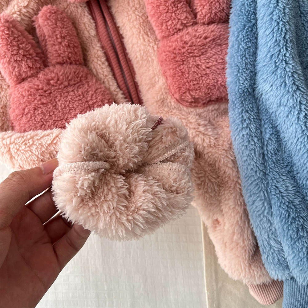 Áo Liền Quần Có Nón Bằng Vải Nỉ Dày Giữ Ấm Mùa Đông In Họa Tiết Giáng Sinh Dành Cho Trẻ Sơ Sinh