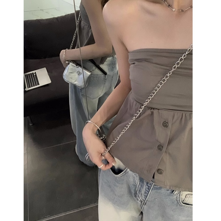 Áo Lửng Hở Vai Phong Cách Pháp Thời Trang Mùa Hè Cho Nữ