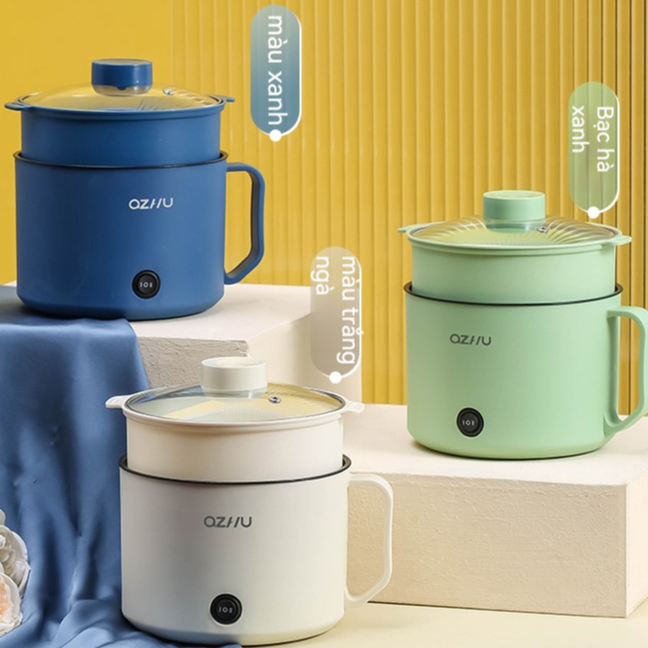 KIQUNE Ca Nấu Mì Nồi Lẩu Mini Đa Năng Siêu Tốc Dành Cho Sinh Viên Văn Phòng Gia Đình Siêu Tiện Lợi IGN23A10ZK