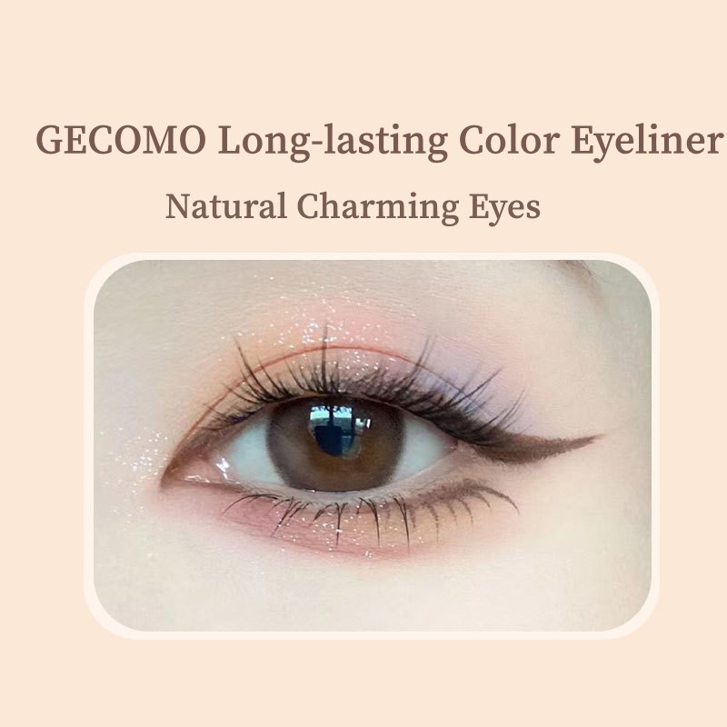Gecomo Bút Kẻ Mắt Dạng gel Màu Lì Nhanh Khô Chống Thấm Nước Lâu Trôi