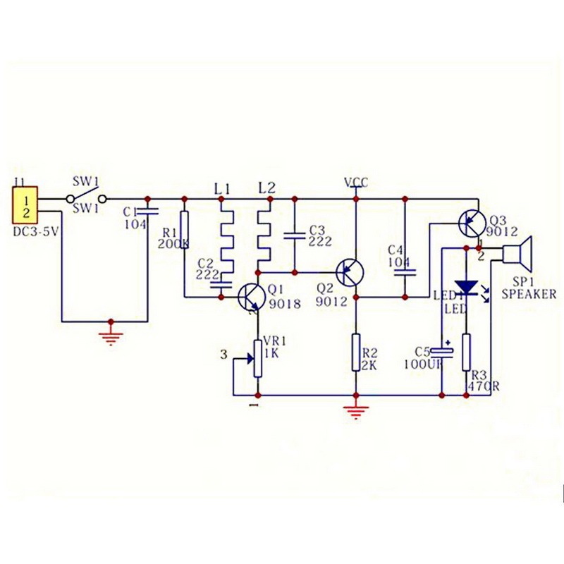 Bảng Mạch Dò Kim Loại dc 3v-5v 60mm