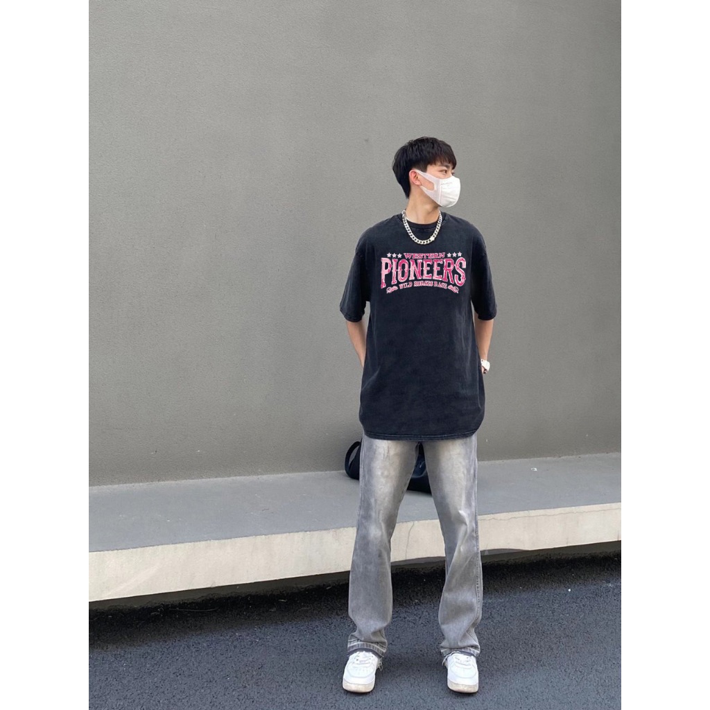 Áo Thun cotton Dáng Rộng In Hình Quả Lê Thời Trang