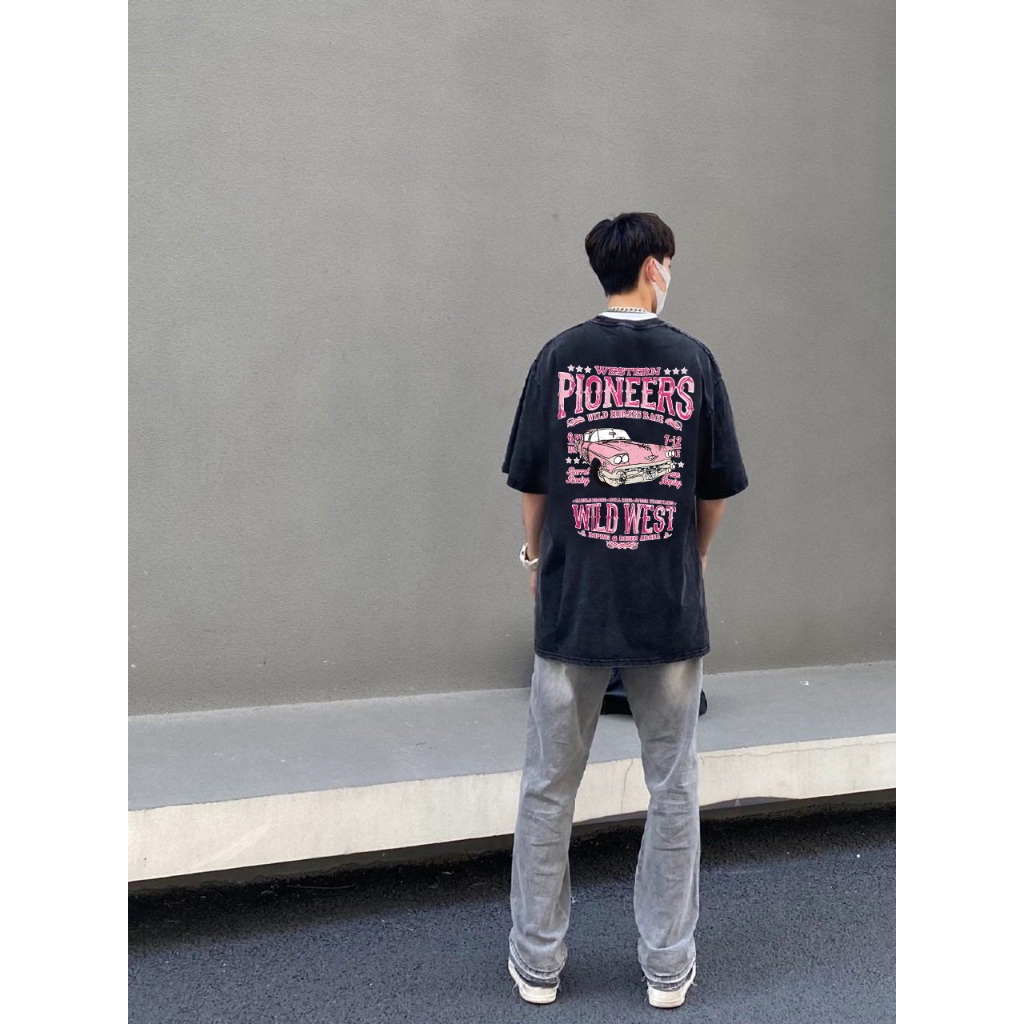 Áo Thun cotton Dáng Rộng In Hình Quả Lê Thời Trang