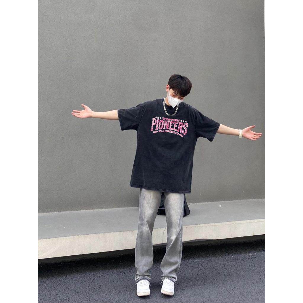 Áo Thun cotton Dáng Rộng In Hình Quả Lê Thời Trang