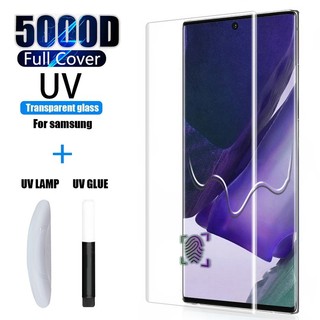 Kính cường lực keo UV dành cho Samsung Galaxy S8 S9 S10 S20 S21 S22 S23 S24 Note 8 9 10 20 Ultra