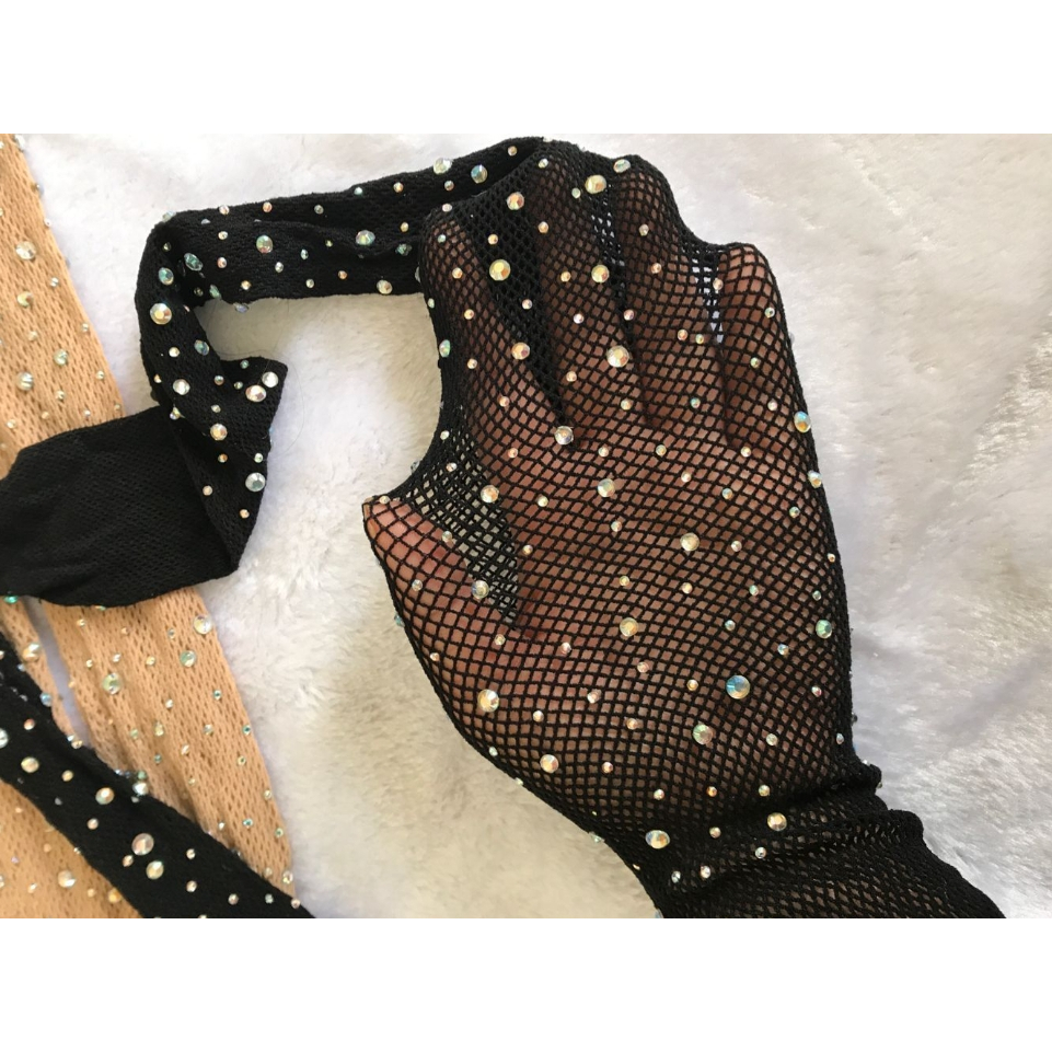 Tất Lưới Đen Đính Đá Họa Tiết Bầu Trời Sao Quyến Rũ