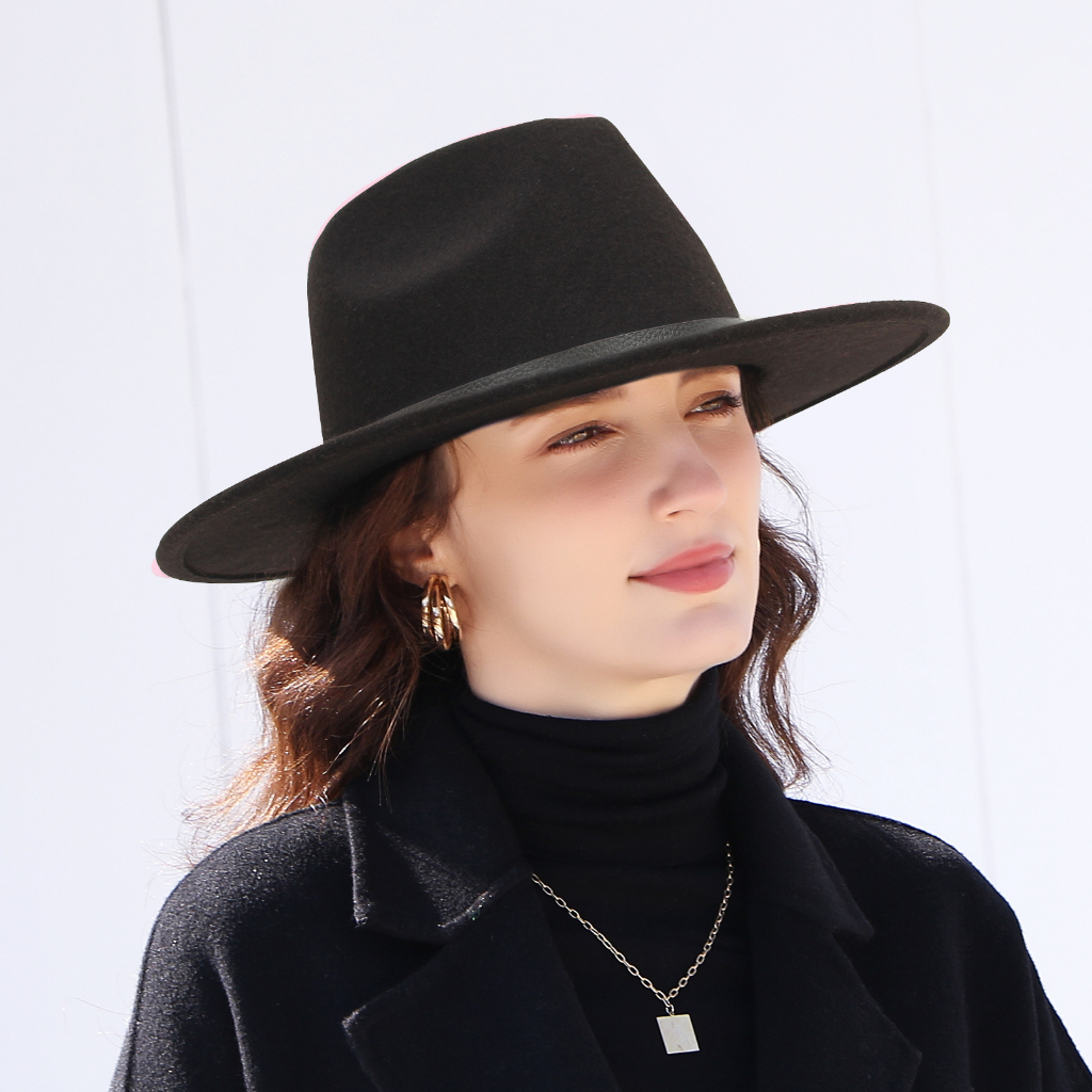 Mũ Len Rộng Vành Thiết Kế Trẻ Trung Hợp Thời Trang Cho Bạn Gái