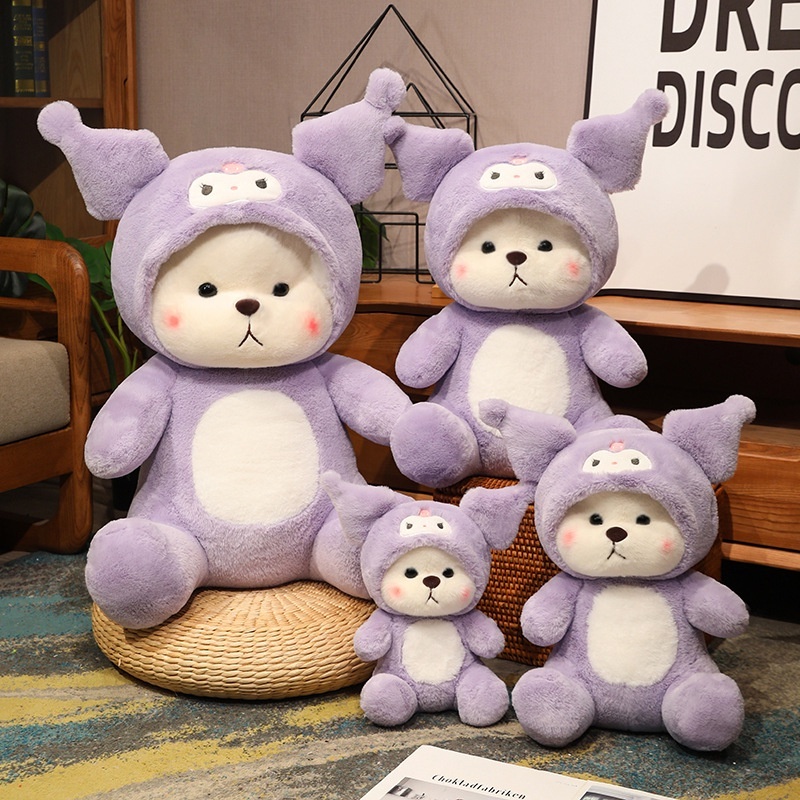 Thú Nhồi Bông Hình Gấu Teddy 2 Trong 1 Mềm Mại Dễ Thương