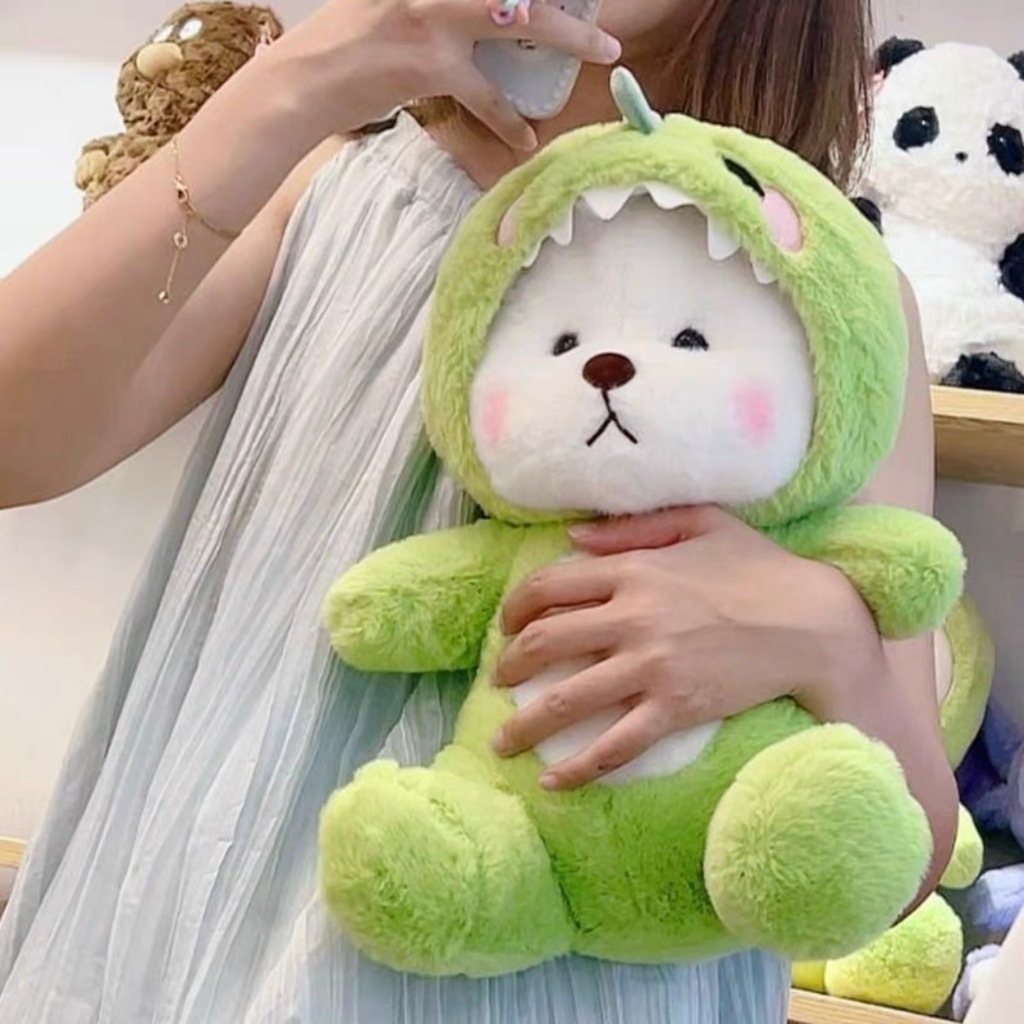 Thú Nhồi Bông Hình Gấu Teddy 2 Trong 1 Mềm Mại Dễ Thương
