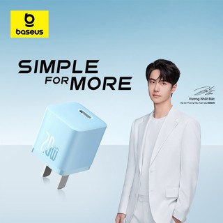  Củ Sạc Nhanh Baseus PD 20w GaN5 1C Cho i15 14 13 12 Pro Max
