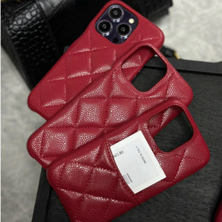 Huiwanju Ốp Điện Thoại Da Cao Cấp Chống Rơi Màu Đỏ Mừng Năm Mới Cho iphone 14 promax 11 13 11 12