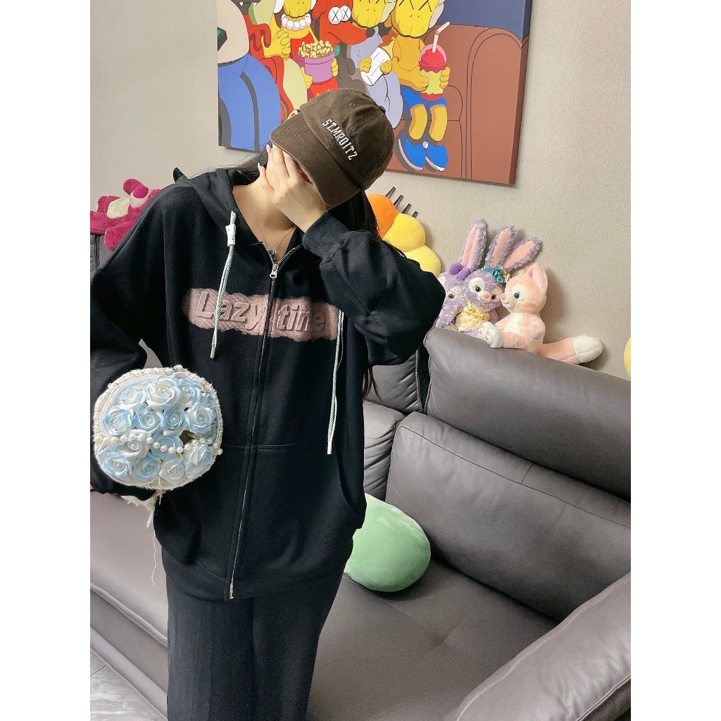SOERVIMY Áo Khoác hoodie áo khoác nữ zip hoodie trendy New Style Chất lượng cao Thoải mái WWY2393FG4 42Z231020