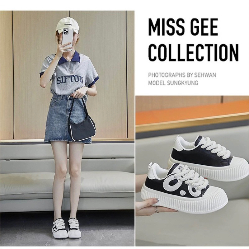 GUDETU❤Giày Thể Thao Đế Dày Phối Màu Dễ Thương Thời Trang Cho Nữ