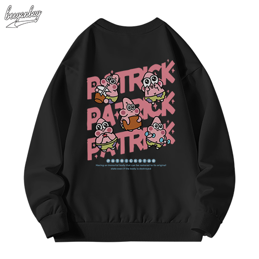 Áo sweater nam BEEYANBUY áo nỉ thời trang in hình Patrick Star unisex 100% cotton-Y0432
