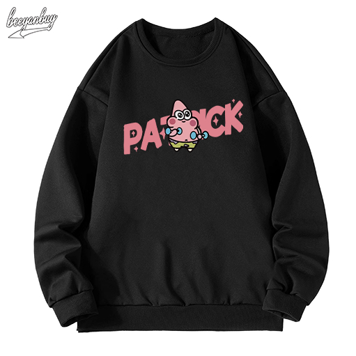 Áo sweater nam BEEYANBUY áo nỉ thời trang in hình Patrick Star unisex 100% cotton-Y0432