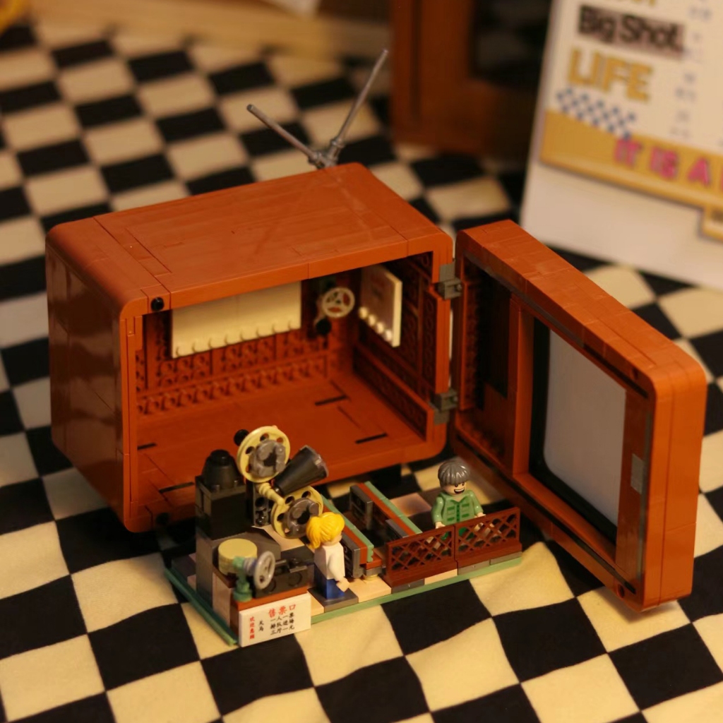 Đồ Chơi Lắp Ráp Tủ Lạnh tv Máy Giặt mini Phong Cách Hoài Cổ Sáng Tạo