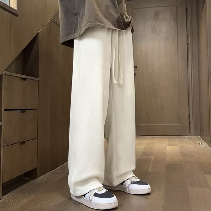 ♞Aff LIGA♞ Quần Dài Dáng Rộng Màu Sắc Đơn Giản Phong Cách hip hop Mỹ Thời Trang Mùa Thu 2023