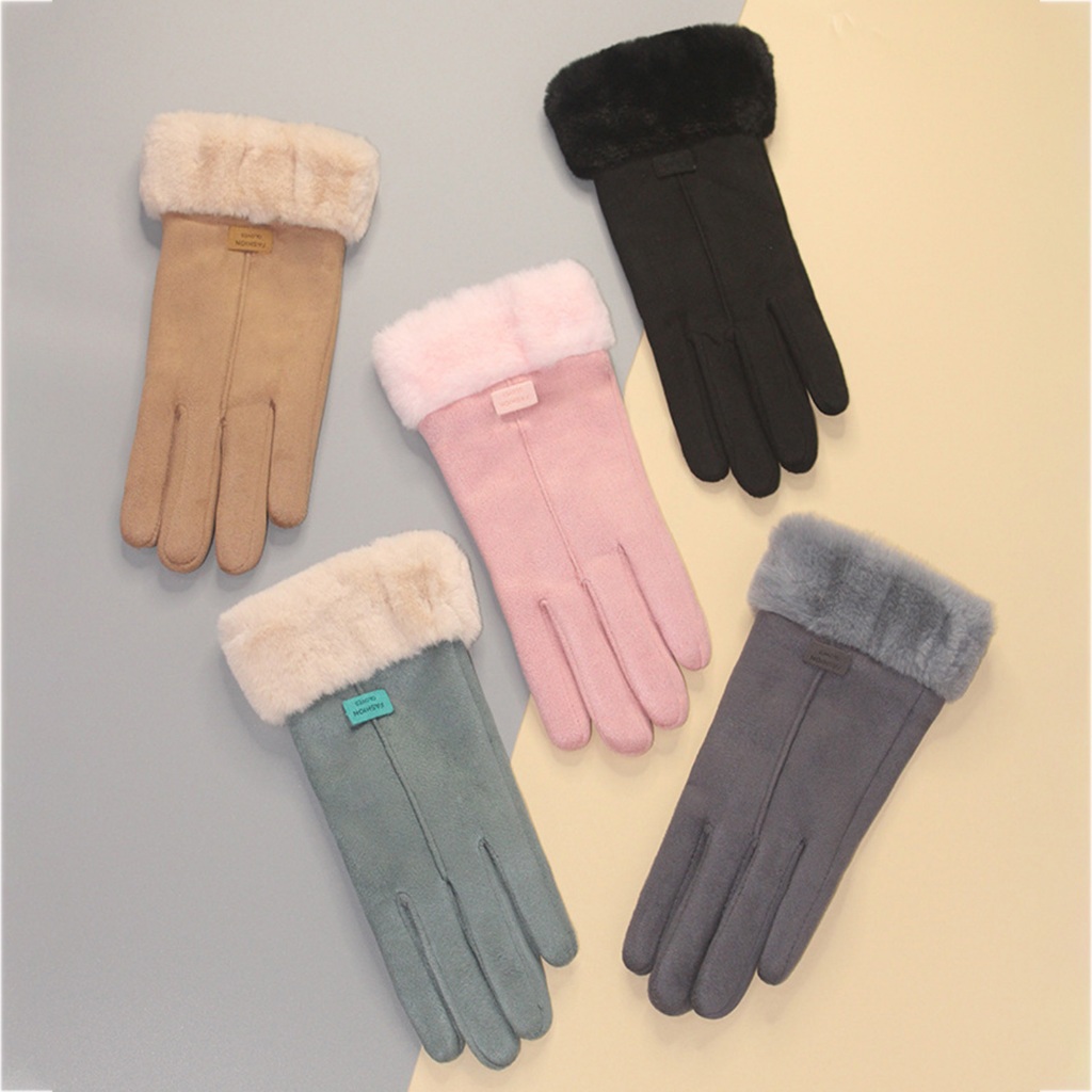 Găng Tay Lái Xe Chống Gió Mềm Mại Cảm Ứng Chạm Thiết Kế Màn Hình Cảm Ứng Dành Cho Bạn Nữ Đi Mua Sắm