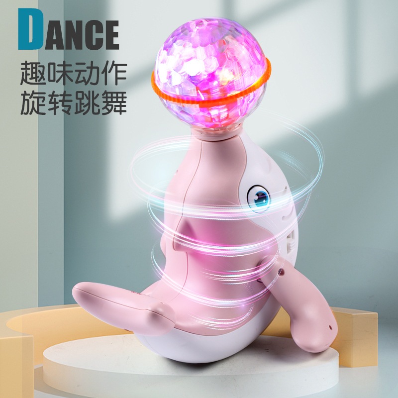 Đồ Chơi Cá Heo Nhảy Múa / Cá Heo Xoay Vòng Có Nhạc Và Đèn Cho Bé