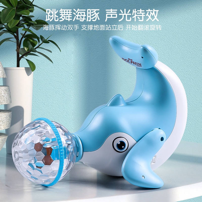 Đồ Chơi Cá Heo Nhảy Múa / Cá Heo Xoay Vòng Có Nhạc Và Đèn Cho Bé