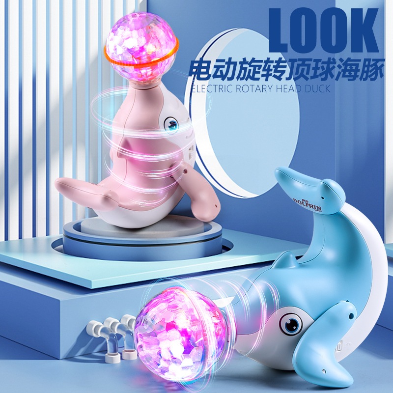 Đồ Chơi Cá Heo Nhảy Múa / Cá Heo Xoay Vòng Có Nhạc Và Đèn Cho Bé