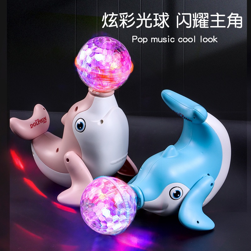 Đồ Chơi Cá Heo Nhảy Múa / Cá Heo Xoay Vòng Có Nhạc Và Đèn Cho Bé