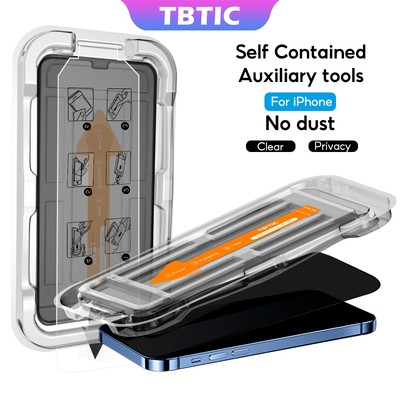 TBTIC Cho iPhone 17 16 14 15 13 12 11 Pro Max XR X XS Bảo Vệ Màn Hình Không Khí Kính Cường Lực HD Bảo Vệ Toàn Diện Với Tự Động Căn Chỉnh Dễ Dàng Lắp Đặt