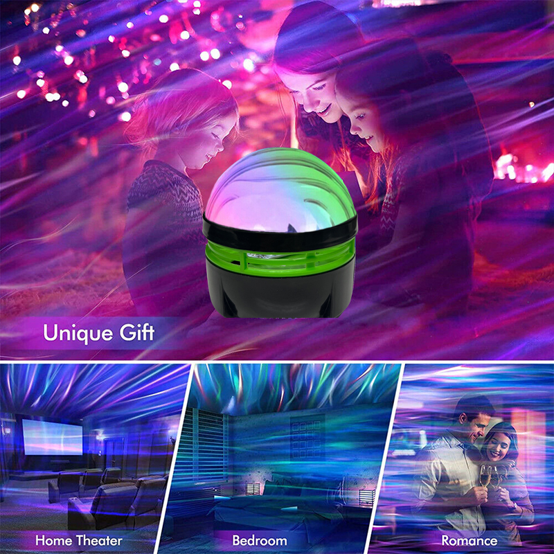 Đèn Galaxy cực quang sóng nước, đèn vũ trụ galaxy tiktok, thiên hà ngân hà bản không loa