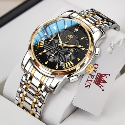 Đồng hồ nam OLEVS 2892 chính hãng chống nước dạ quang thời trang với hộp cao cấp