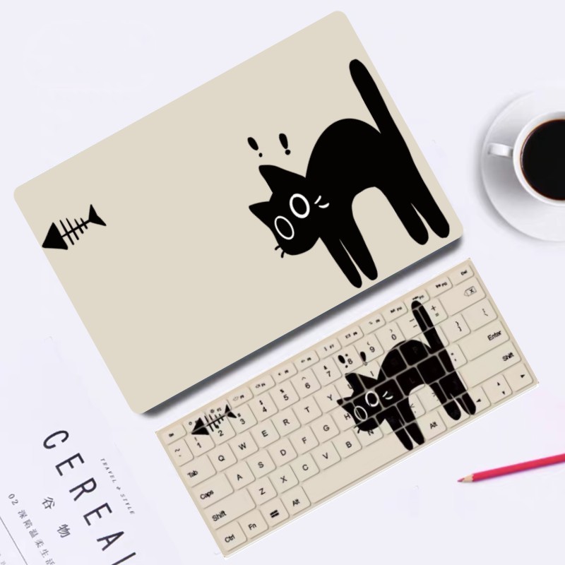 ⭐️With keyboard cover⭐️Laptop cover for M2 Air15：A2941 Air13, A2681, A2337, A2338, A2289, A2251, A1708, A2159, A1932, A2179 Case Cartoon Cat