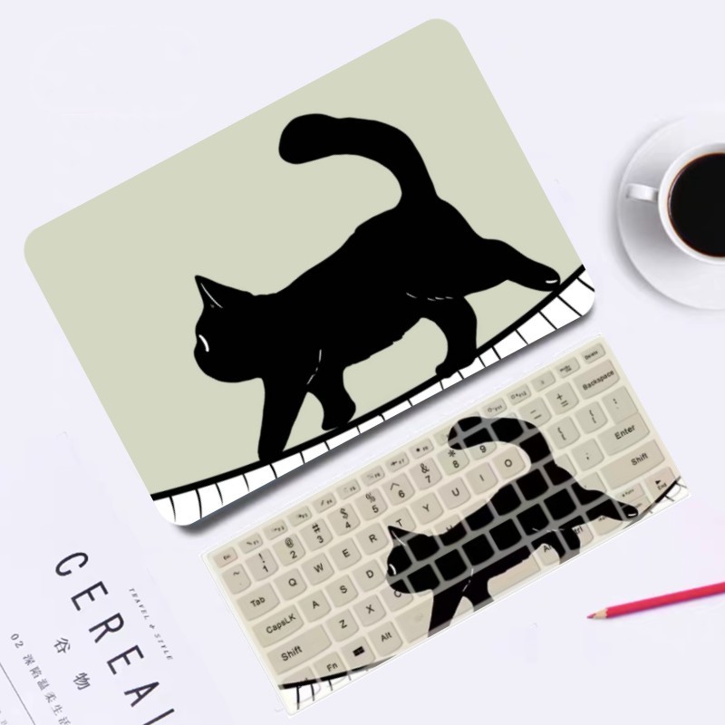 ⭐️With keyboard cover⭐️Laptop cover for M2 Air15：A2941 Air13, A2681, A2337, A2338, A2289, A2251, A1708, A2159, A1932, A2179 Case Cartoon Cat