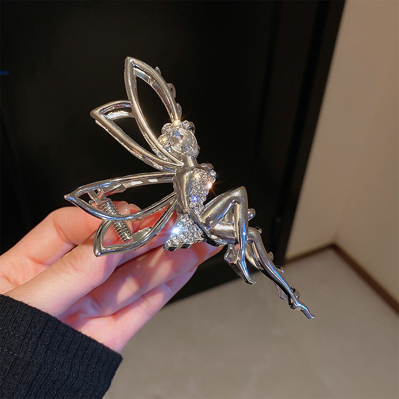 Kẹp Tóc Kim Loại Đính Đá Pha Lê Thời Trang Hàn Quốc