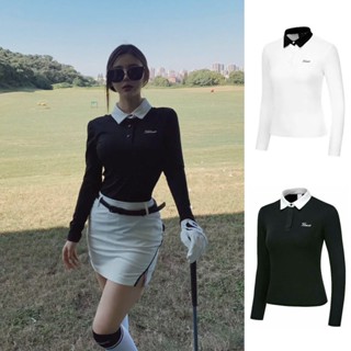 Áo polo dài tay nữ Golf mới mùa đông có cổ áo Polo, thoáng khí, khô nhanh, vừa vặn, chống đóng cọc, chất lượng cao, thoải mái, Áo thun thể thao giải trí ngoài trời