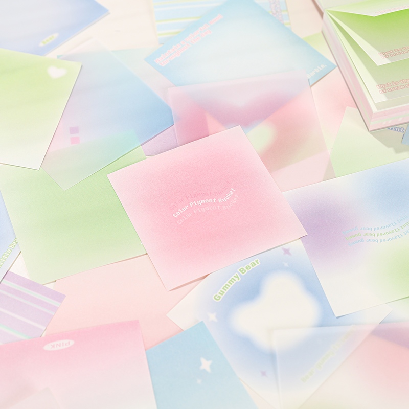 Mr. Paper 180 vé/túi tờ Dễ thương Kẹo màu Ngọt hệ Ngôi SAO Tình yêu thương Các màn tờ Không có độ nhớt Học sinh ghi nhớ Giấy thông báo Bàn tay DIY sáng tạo Nguyên liệu dán