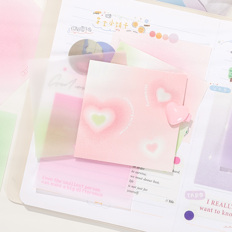 Mr. Paper 180 vé/túi tờ Dễ thương Kẹo màu Ngọt hệ Ngôi SAO Tình yêu thương Các màn tờ Không có độ nhớt Học sinh ghi nhớ Giấy thông báo Bàn tay DIY sáng tạo Nguyên liệu dán