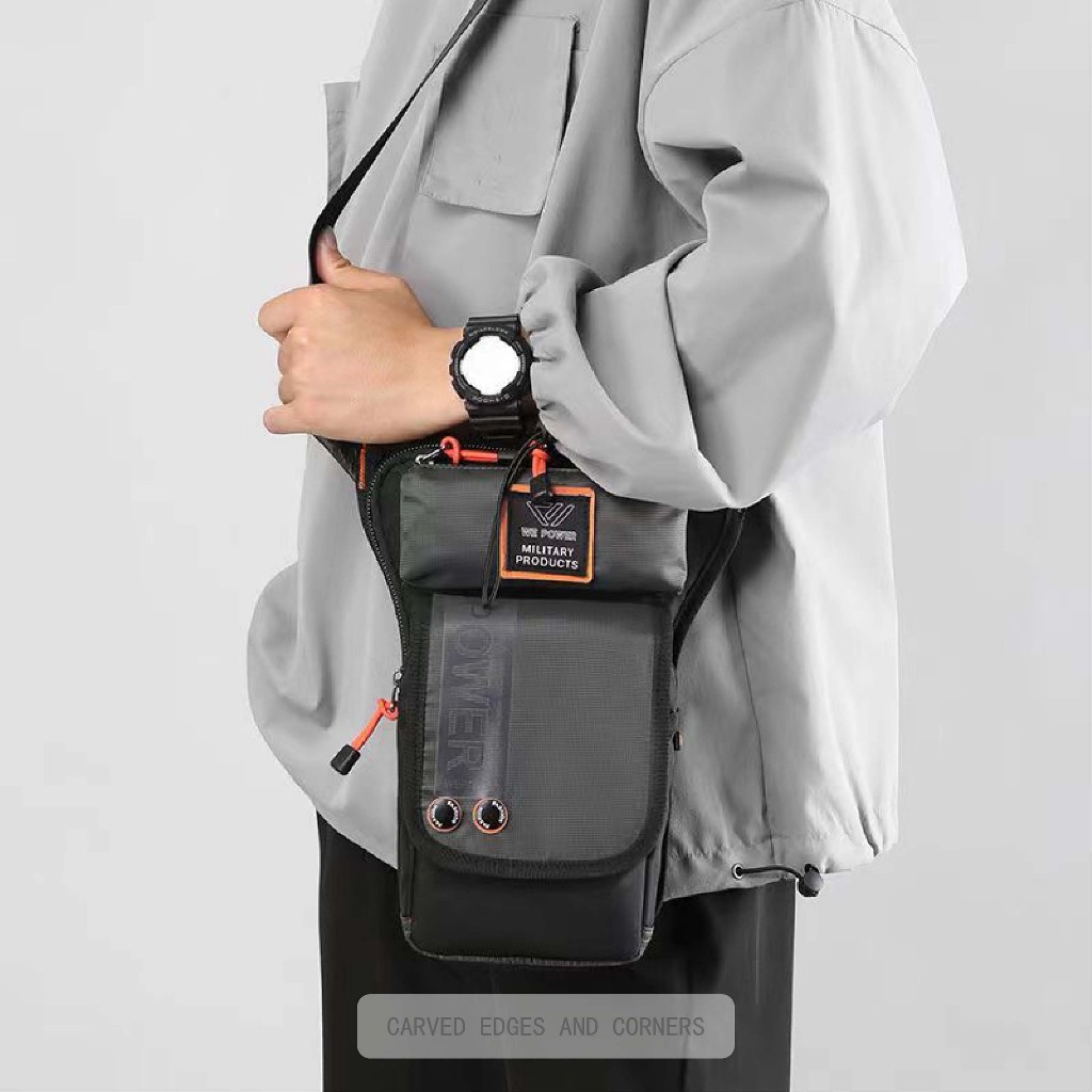 Carve.a Store Balo đeo hông túi đeo chéo nam Túi nhiều ngăn Chống trầy chống nát Túi đeo chéo nhỏ