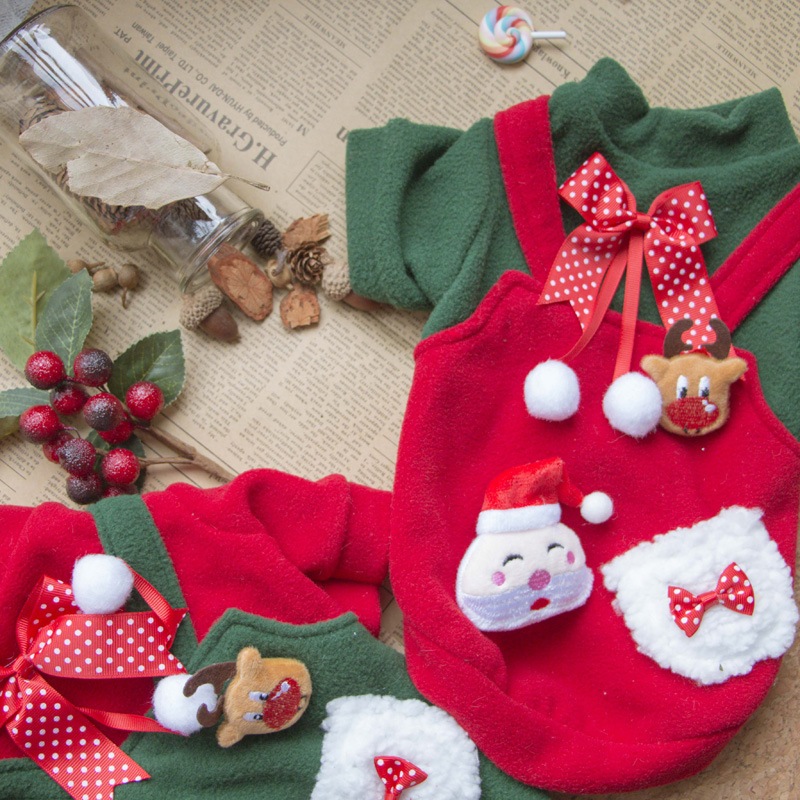 Bộ Quần Áo Vải Nhung Dày Hình Gấu teddy Thời Trang Thu Đông 2024 Cho Mèo