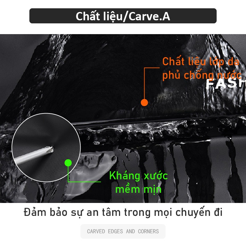 Carve.a Store Túi đeo chéo nam Túi đeo chéo nam đen Chống Nước  Chất Liệu Cao Cấp Túi da nam