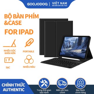 Bao da máy tính bảng goojodoq bàn phím nam châm+ngăn bút thích hợp cho iPad 2022 2020 10 Air4 5 10.9 7 8 9 10.2