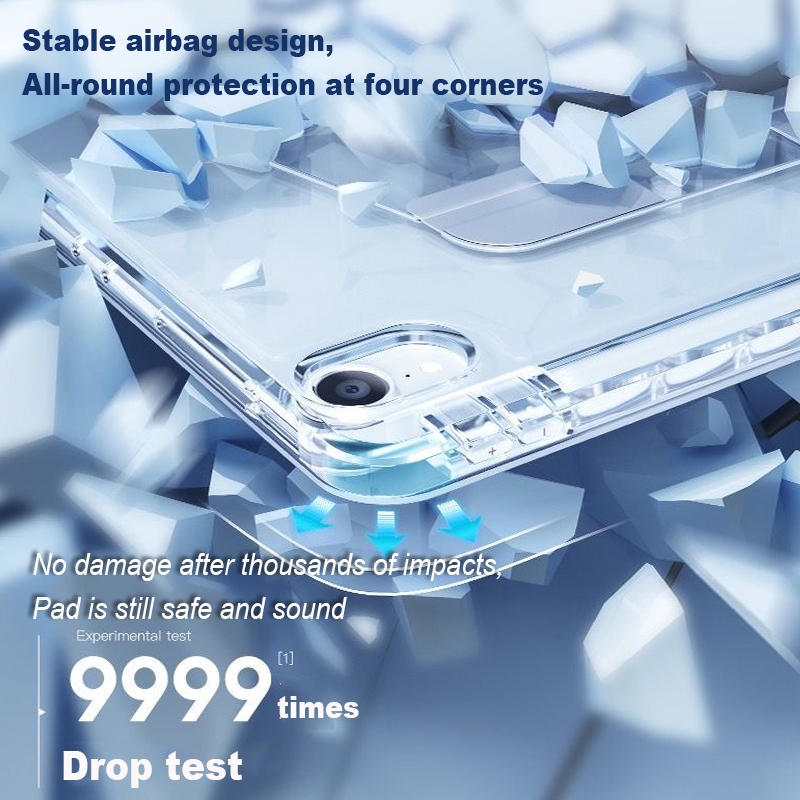 Bao da ipad Goojodoq Acrylic hoàn toàn trong suốt chống sốc cover case Cho ipad air 4 air 5 ipad pro 11 12.9 10.2 10.9 2022 2021 2020 Inch