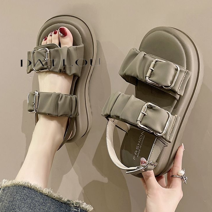 DAILOU Dép sandal nữ dép quai hậu nữ Đế Dày 2023 NEW thoải mái mềm mại dép đế cao  B98G1PW 35Z230828